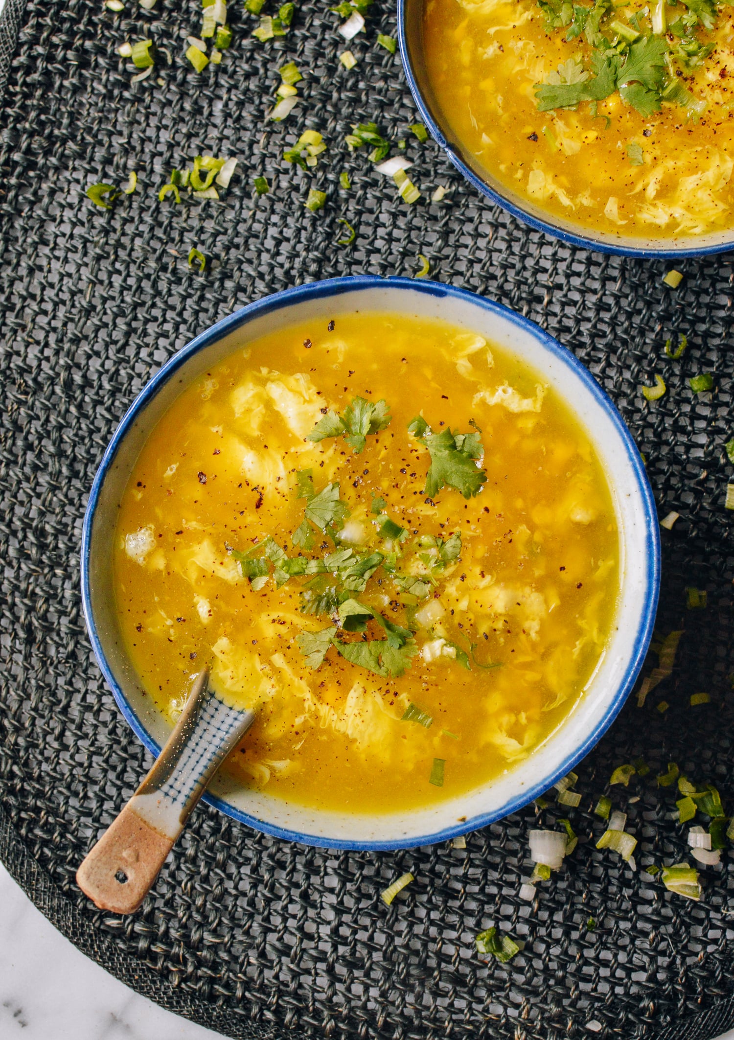 Chicken Corn Egg Drop Soup, by thewoksoflife.com