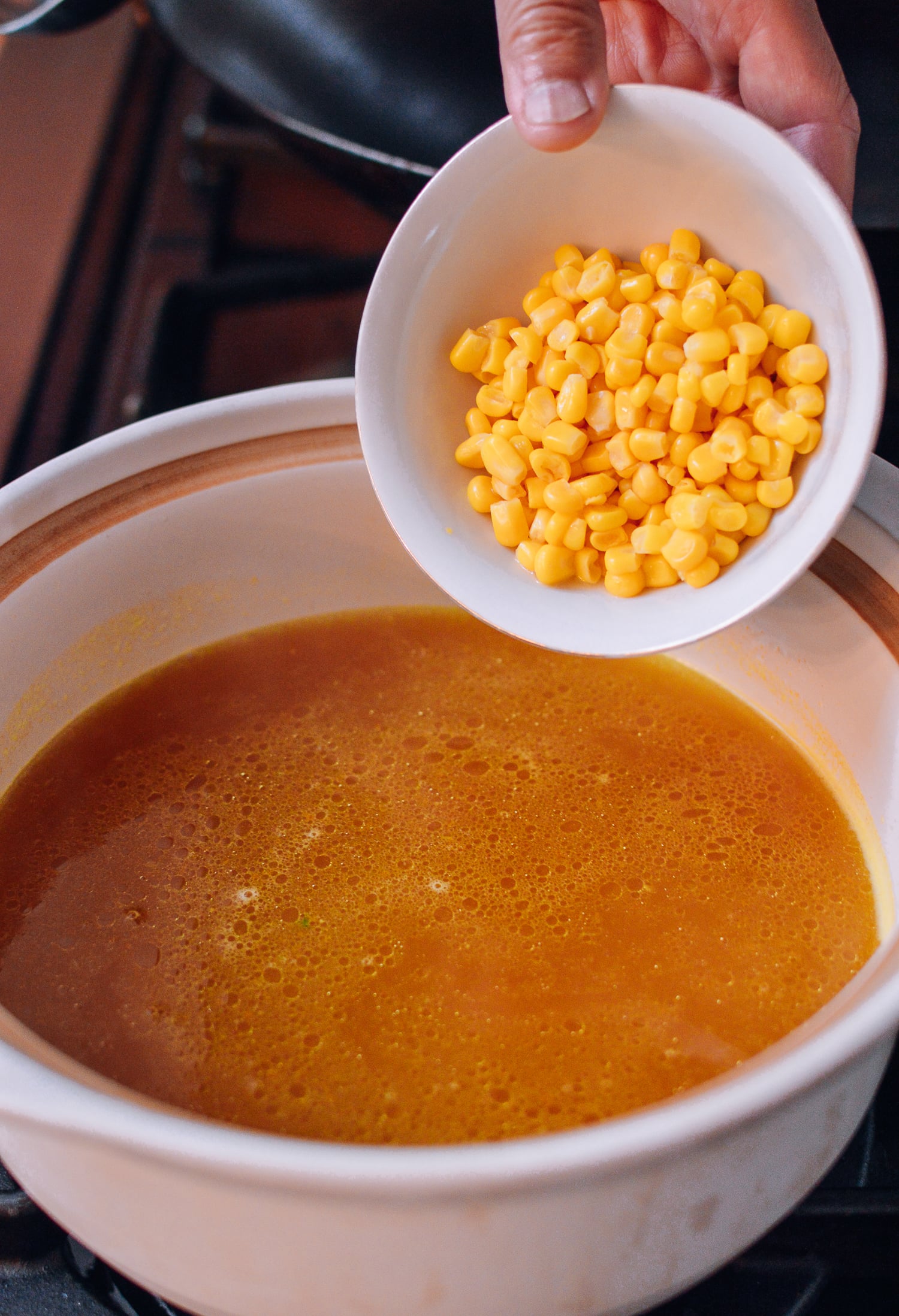 Chicken Corn Egg Drop Soup, by thewoksoflife.com