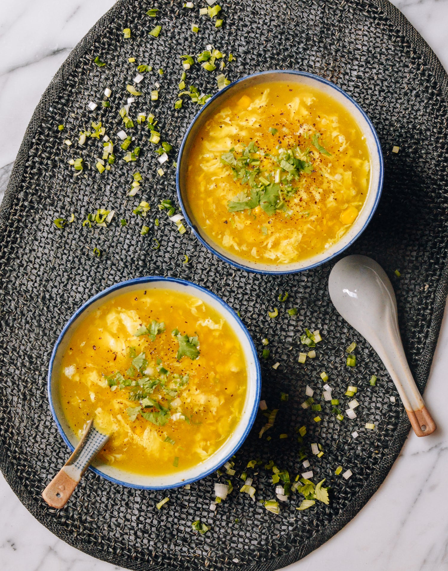 Chicken Corn Egg Drop Soup, by thewoksoflife.com