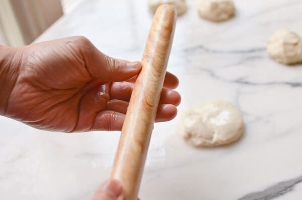 rolling pin for oiled dough , by thewoksoflife.com