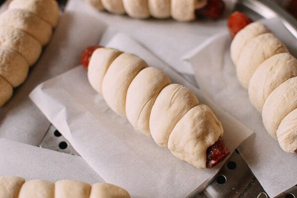 Chinese Sausage Buns (Lop Cheung Bao), by thewoksoflife.com