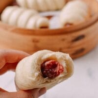 Chinese Sausage Buns (Lop Cheung Bao), by thewoksoflife.com