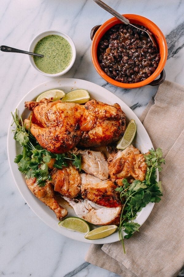 Peruvian Chicken & Green Sauce, by thewoksoflife.com