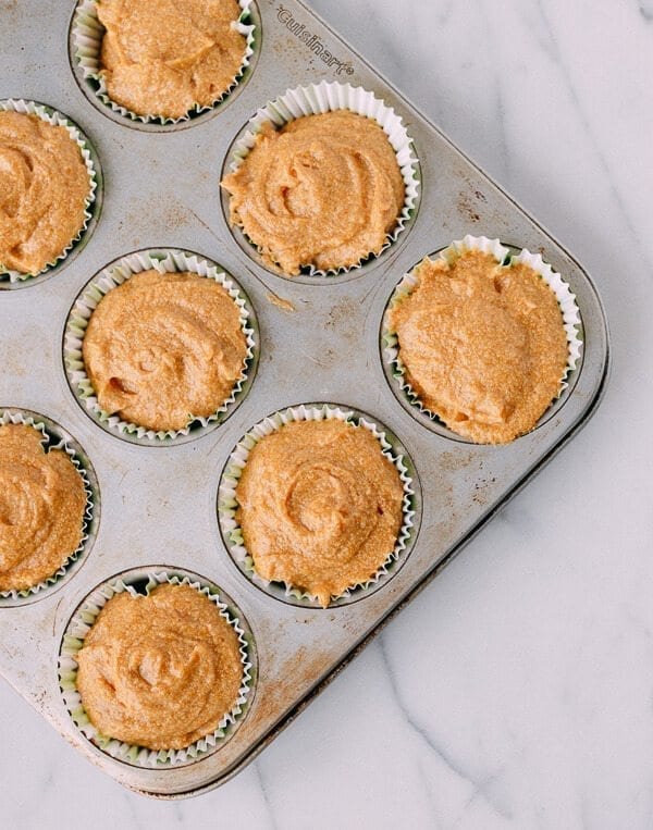 Pumpkin Cupcakes with Maple Vanilla Buttercream, by thewoksoflife.com