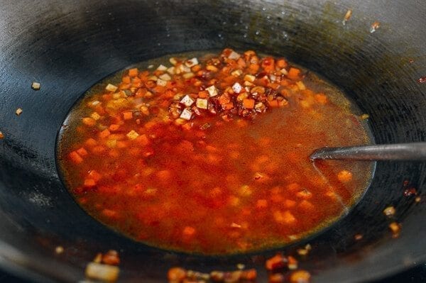 Shanghai Hot Sauce Noodles la jiang mian, by thewoksoflife.com