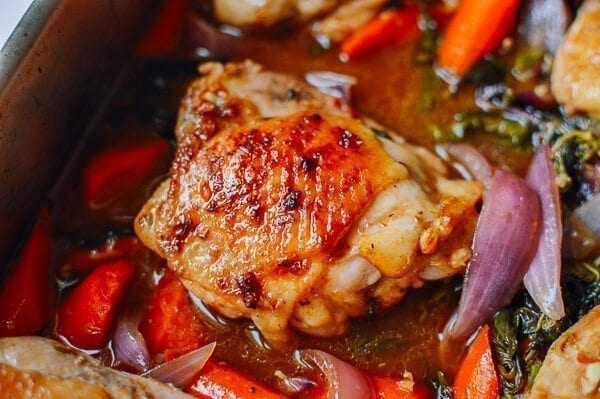 Thai Roasted Chicken Thighs, by thewoksoflife.com