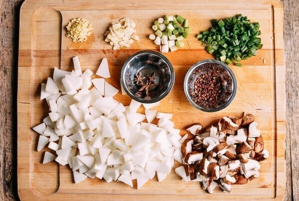 Braised Turnip Rice Bowls, by thewoksoflife.com