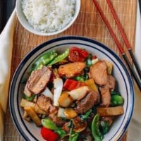 Roast Pork with Chinese Vegetables, by thewoksoflife.com