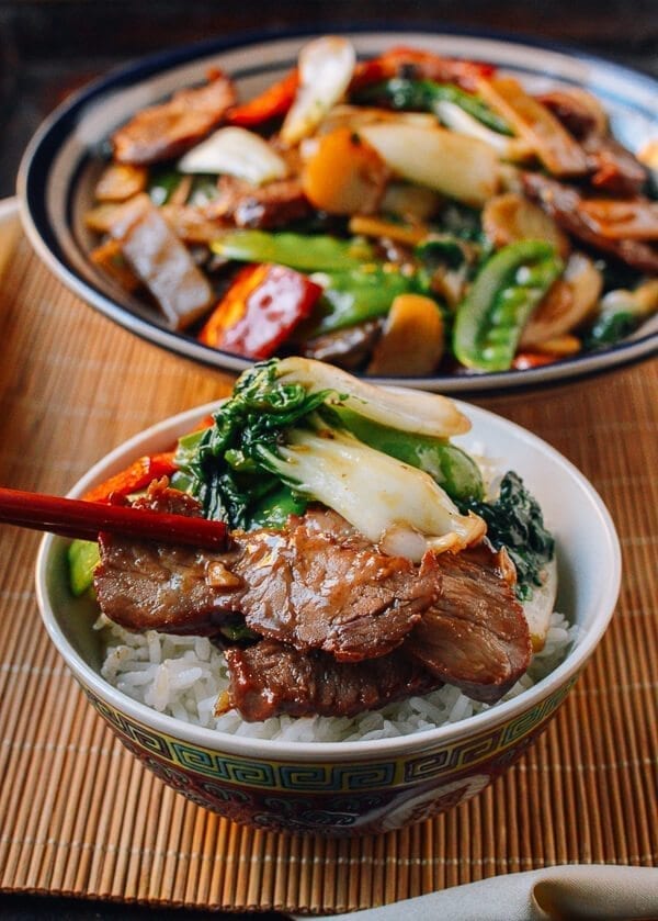 Roast Pork with Chinese Vegetables, by thewoksoflife.com