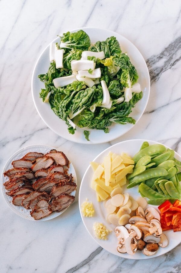 Roast Pork with Chinese Vegetables, by thewoksoflife.com