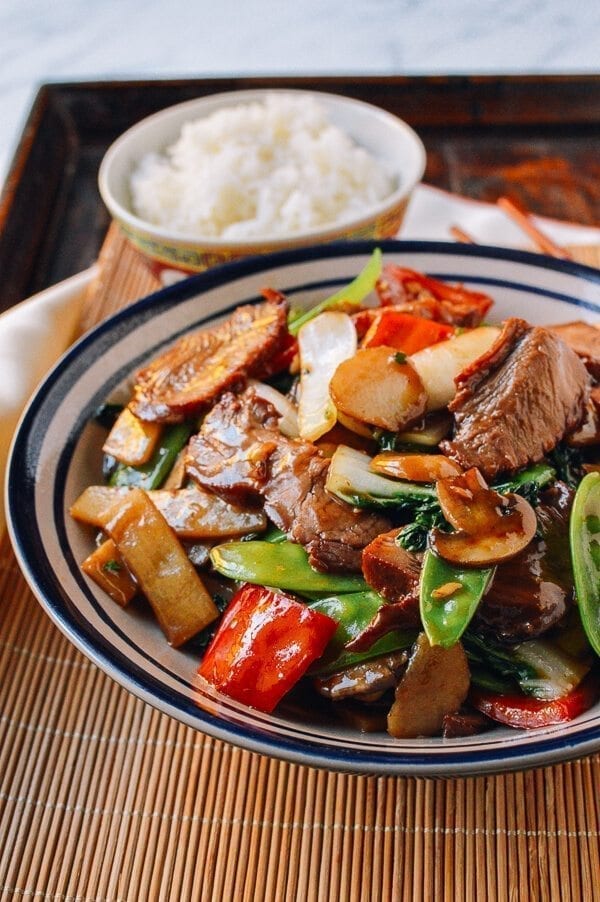 Roast Pork with Chinese Vegetables, by thewoksoflife.com