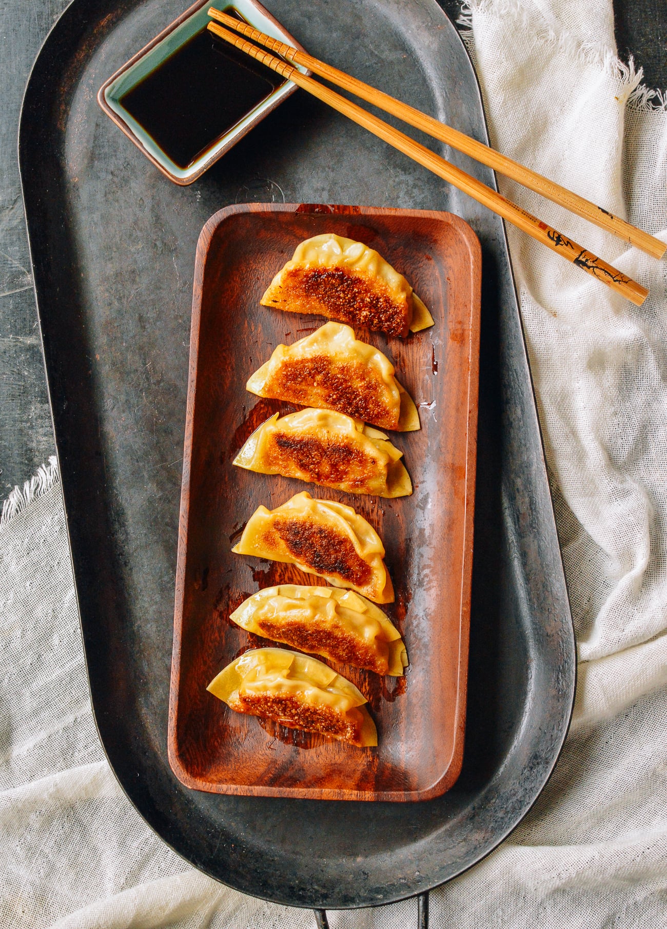 gyoza dumplings on plate