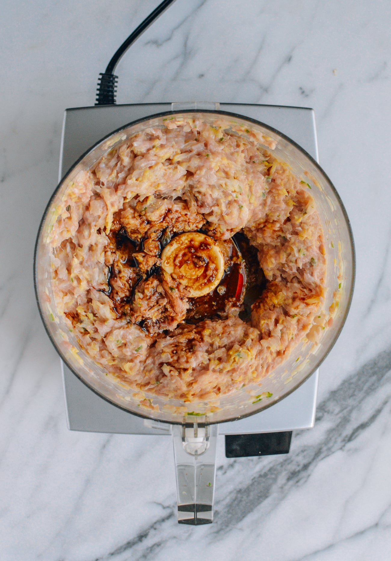 gyoza filling in food processor