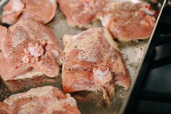 Mediterranean Chicken Thighs, by thewoksoflife.com