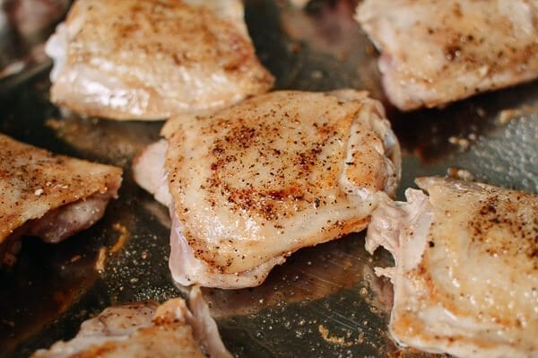 Mediterranean Chicken Thighs, by thewoksoflife.com