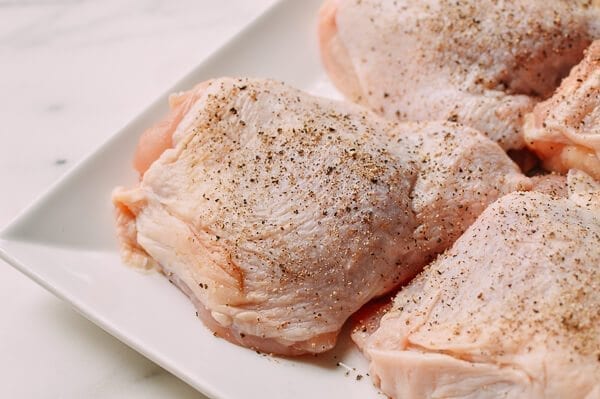 Mediterranean Chicken Thighs, by thewoksoflife.com