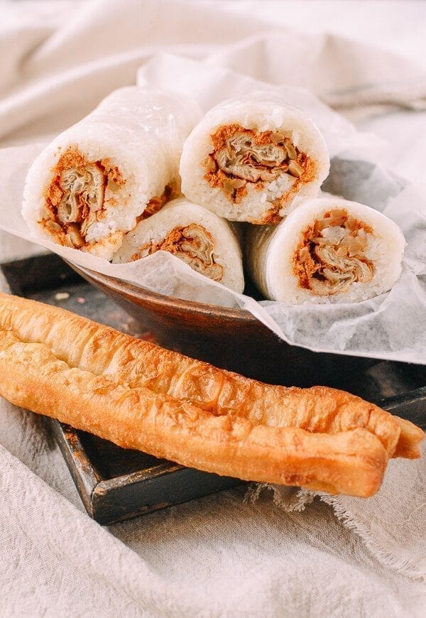 Shanghai Breakfast Rice Rolls (Ci Fan 粢饭), by thewoksoflife.com