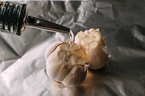 Chicken Fettuccine Alfredo with Roasted Garlic, by thewoksoflife.com