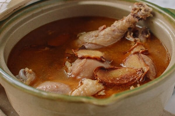 Taiwanese Sesame Oil Chicken Soup, by thewoksoflife.com