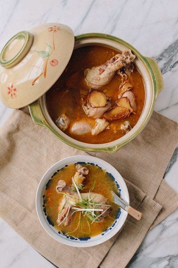 Taiwanese Sesame Oil Chicken Soup, by thewoksoflife.com