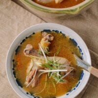 Taiwanese Sesame Oil Chicken Soup, by thewoksoflife.com