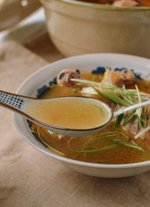 Taiwanese Sesame Oil Chicken Soup, by thewoksoflife.com