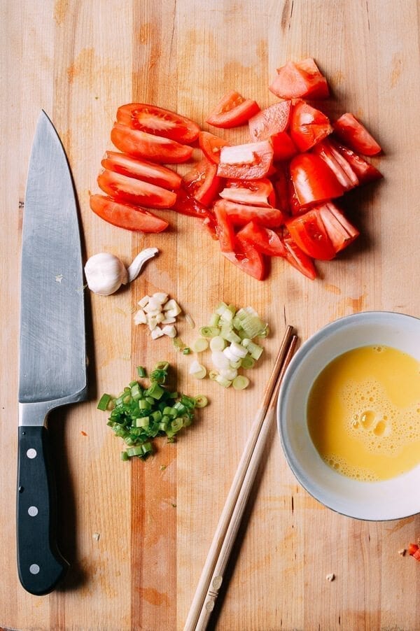 10-Minute Tomato Egg Drop Noodle Soup, by thewoksoflife.com