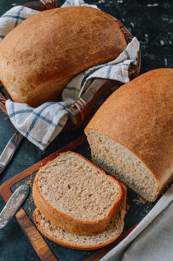 Perfect Whole Wheat Bread, by thewoksoflife.com