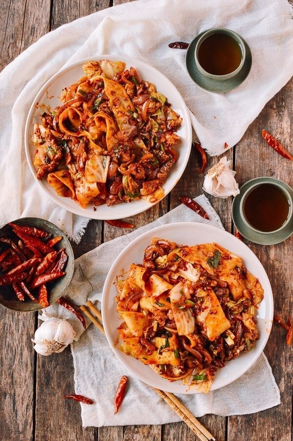 Spicy Cumin Lamb Biang Biang Noodles, by thewoksoflife.com