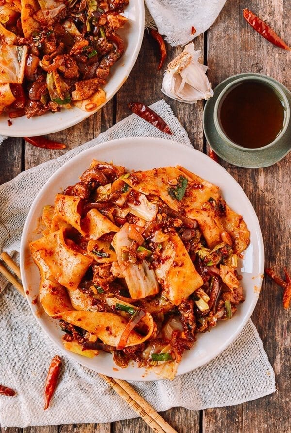 Spicy Cumin Lamb Biang Biang Noodles, by thewoksoflife.com