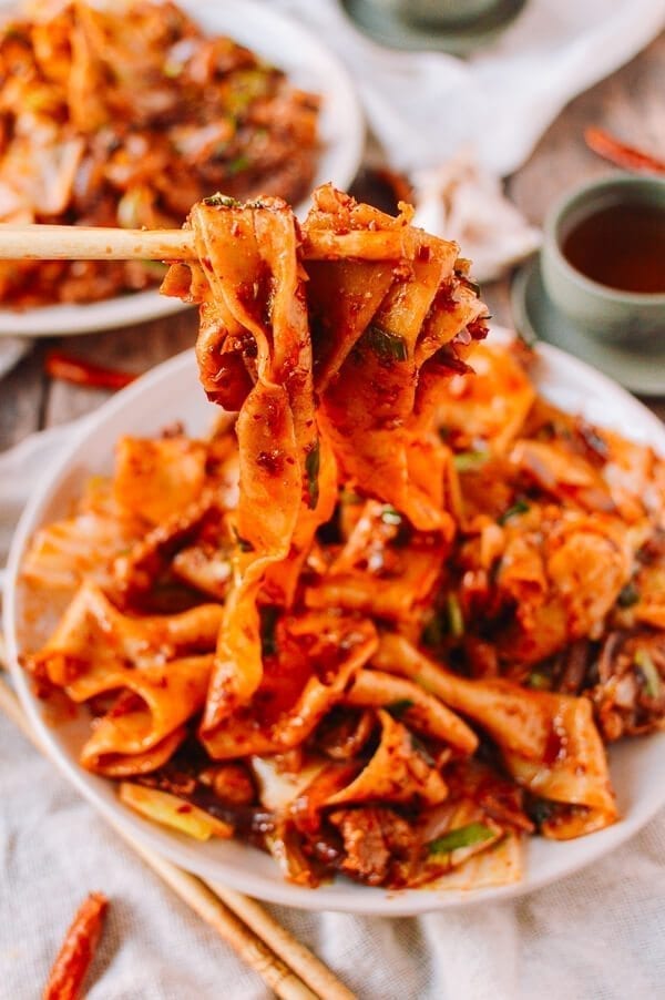 Spicy Cumin Lamb Biang Biang Noodles, by thewoksoflife.com