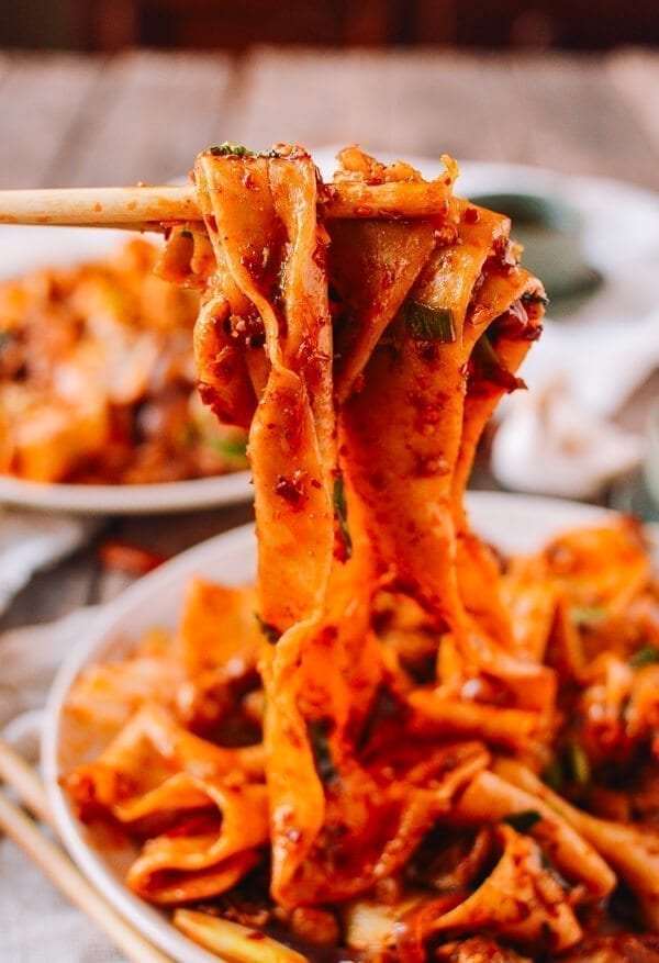 Spicy Cumin Lamb Biang Biang Noodles, by thewoksoflife.com