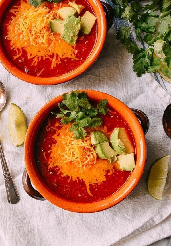 Bison Chili, by thewoksoflife.com