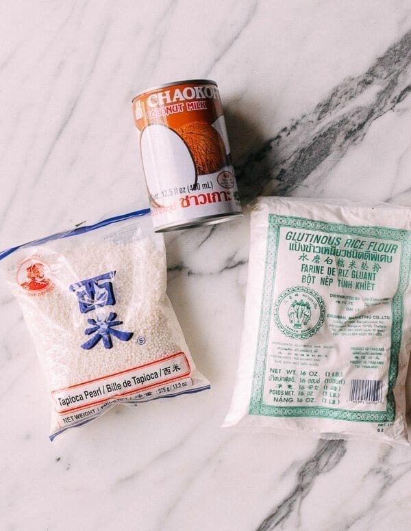 Coconut Tapioca Dessert with Sweet Rice Balls, by thewoksoflife.com