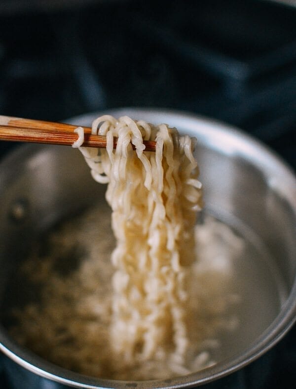 Quick and Easy Kimchi Ramen, by thewoksoflife.com