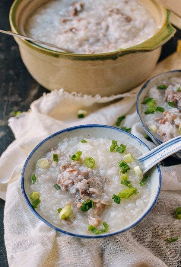 Pork Bone Congee, by thewoksoflife.com