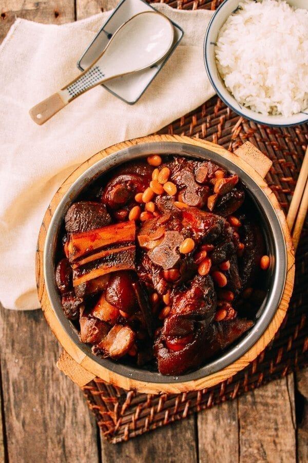Braised Pork Trotters with Soybeans, by thewoksoflife.com