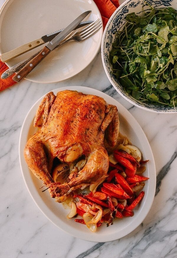 A 2-Part Recipe: Roast Chicken & Stock, by thewoksoflife.com