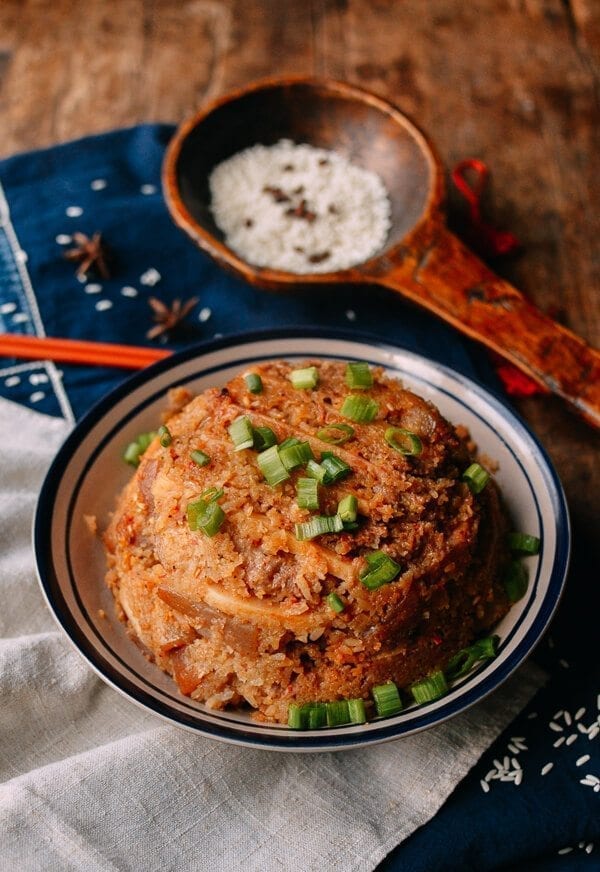 Steamed Pork with Rice Powder, by thewoksoflife.com