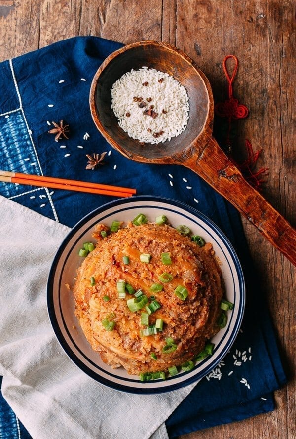 Steamed Pork with Rice Powder, by thewoksoflife.com