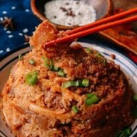 Steamed Pork with Rice Powder, by thewoksoflife.com