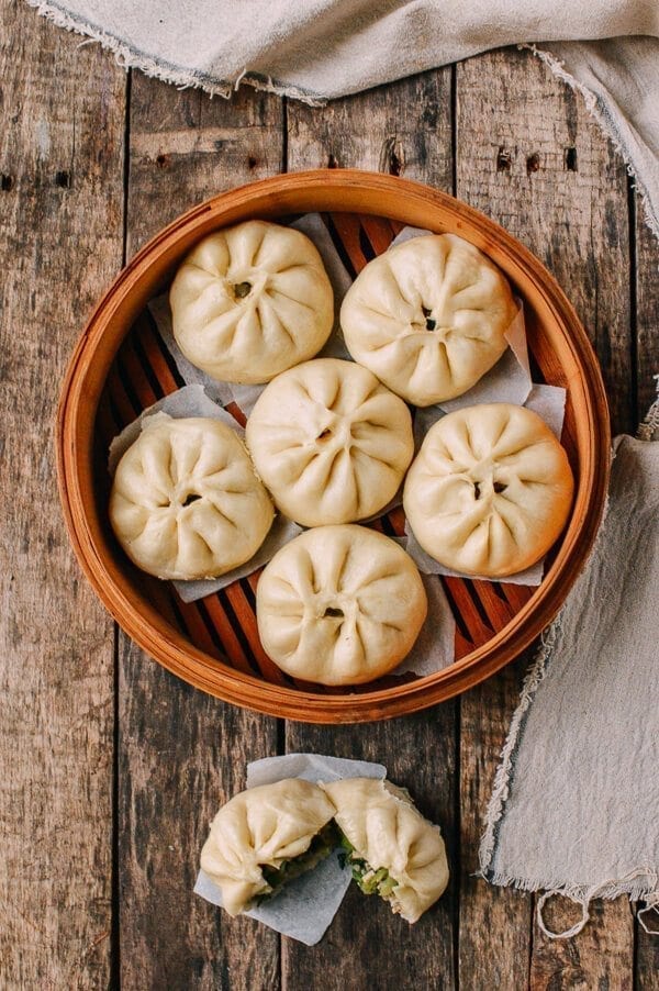 Steamed Vegetable Buns, by thewoksoflife.com