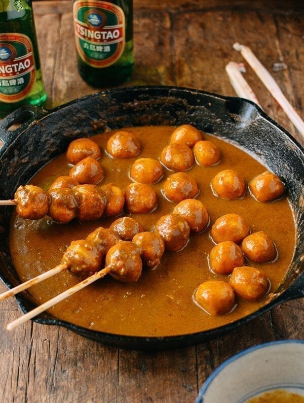 Hong Kong Curry Fish Balls, by thewoksoflife.com