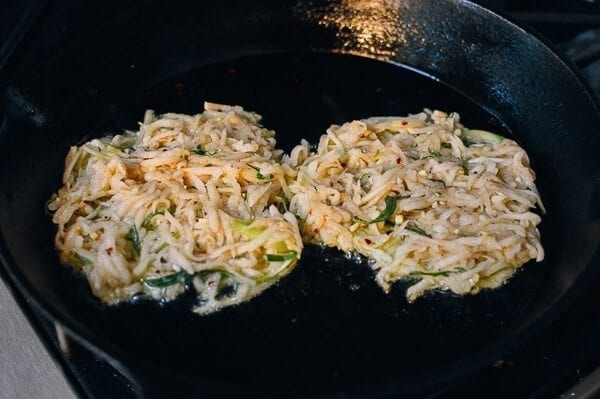 Crispy “Sichuan” Potato Cakes and Eggs, by thewoksoflife.com