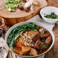 Braised Beef Noodle Soup, by thewoksoflife.com