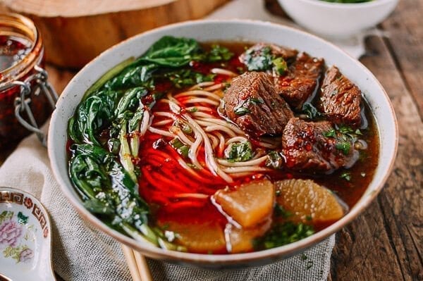 Braised Beef Noodle Soup, by thewoksoflife.com