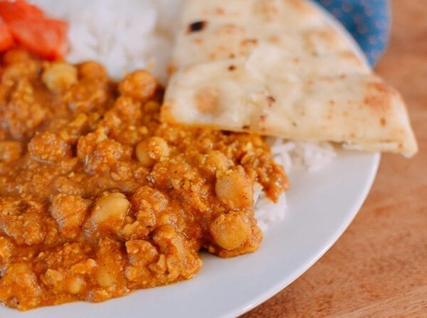 Cashew Chickpea Curry, by thewoksoflife.com