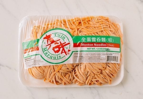 Thick Wonton Noodles, by thewoksoflife.com