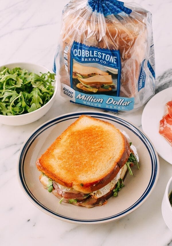 Green Eggs & Ham Grilled Cheese, by thewoksoflife.com