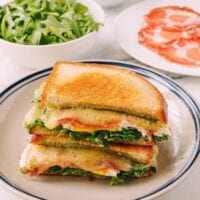 Green Eggs & Ham Grilled Cheese, by thewoksoflife.com
